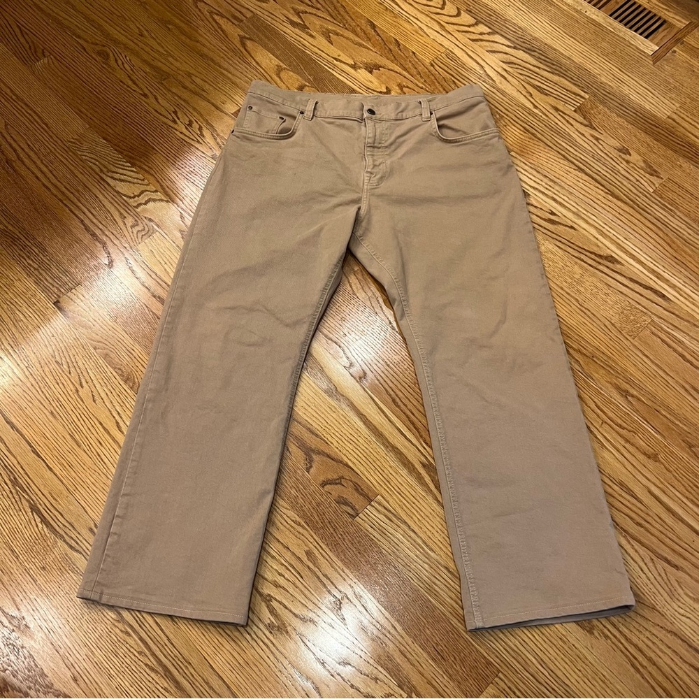 Tecovas 5 Pocket Denim Jeans Pant Men’s 38x29 Straight Fit Tan Cotton Canvas